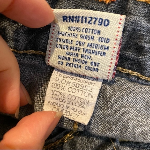 Vintage TRUE RELIGION Women Gray Cut Off Jean Shorts Size 27 - Picture 6 of 9